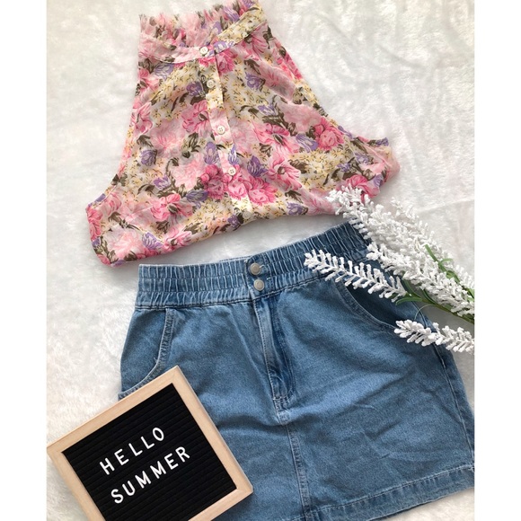 F21 Floral Sleeveless Top - Picture 1 of 4